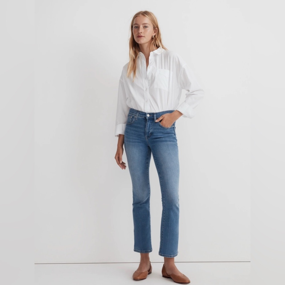 Madewell Mid Rise Kick Out Jeans Women’s Size 31 Blue Medium Wash